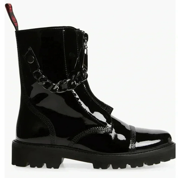 Zadig & Voltaire Joe Cecilia Patent Chain Boots 39 - Picture 1 of 8